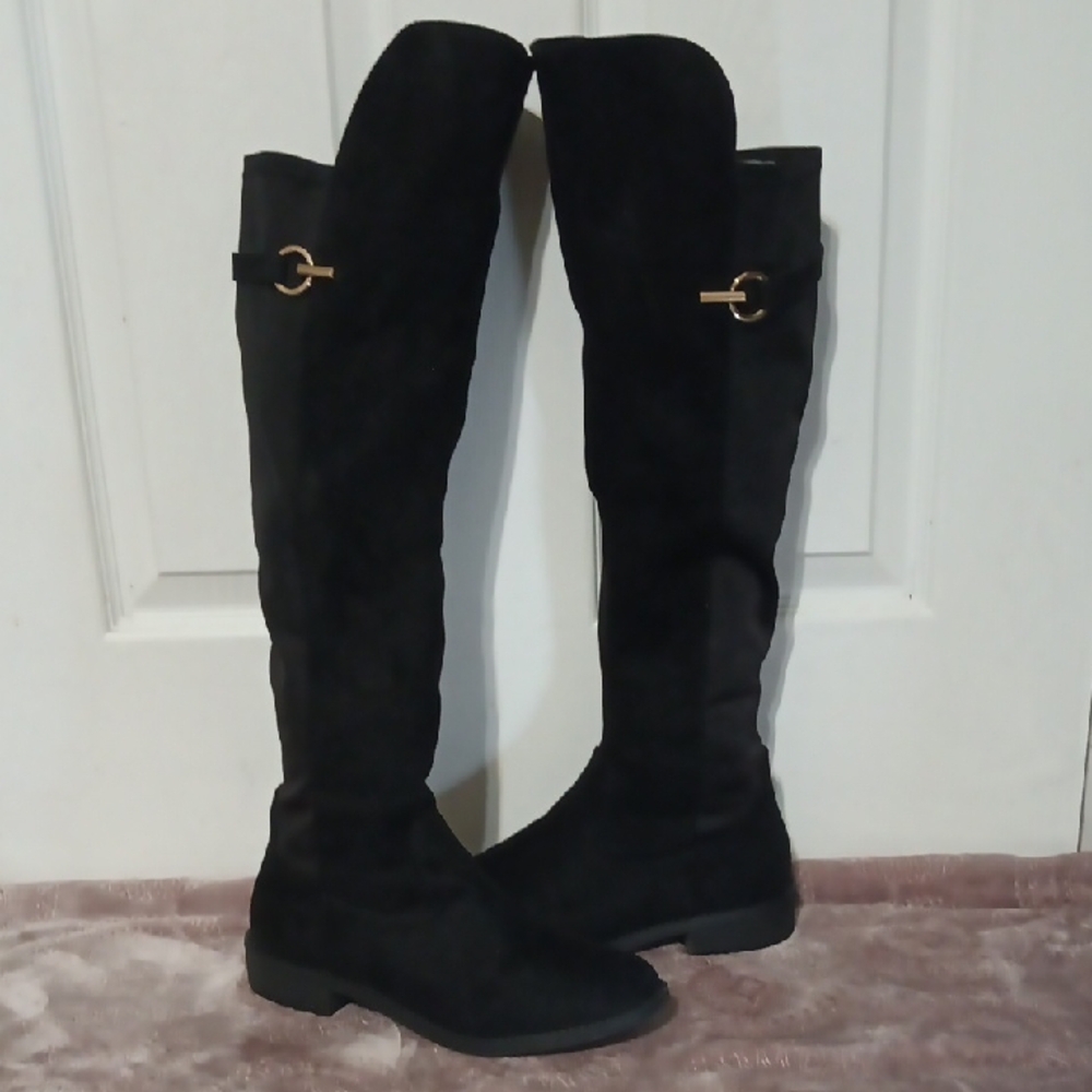 Rebel By Zigi Black Over the Knee Women's Boots - Picture 2 of 8